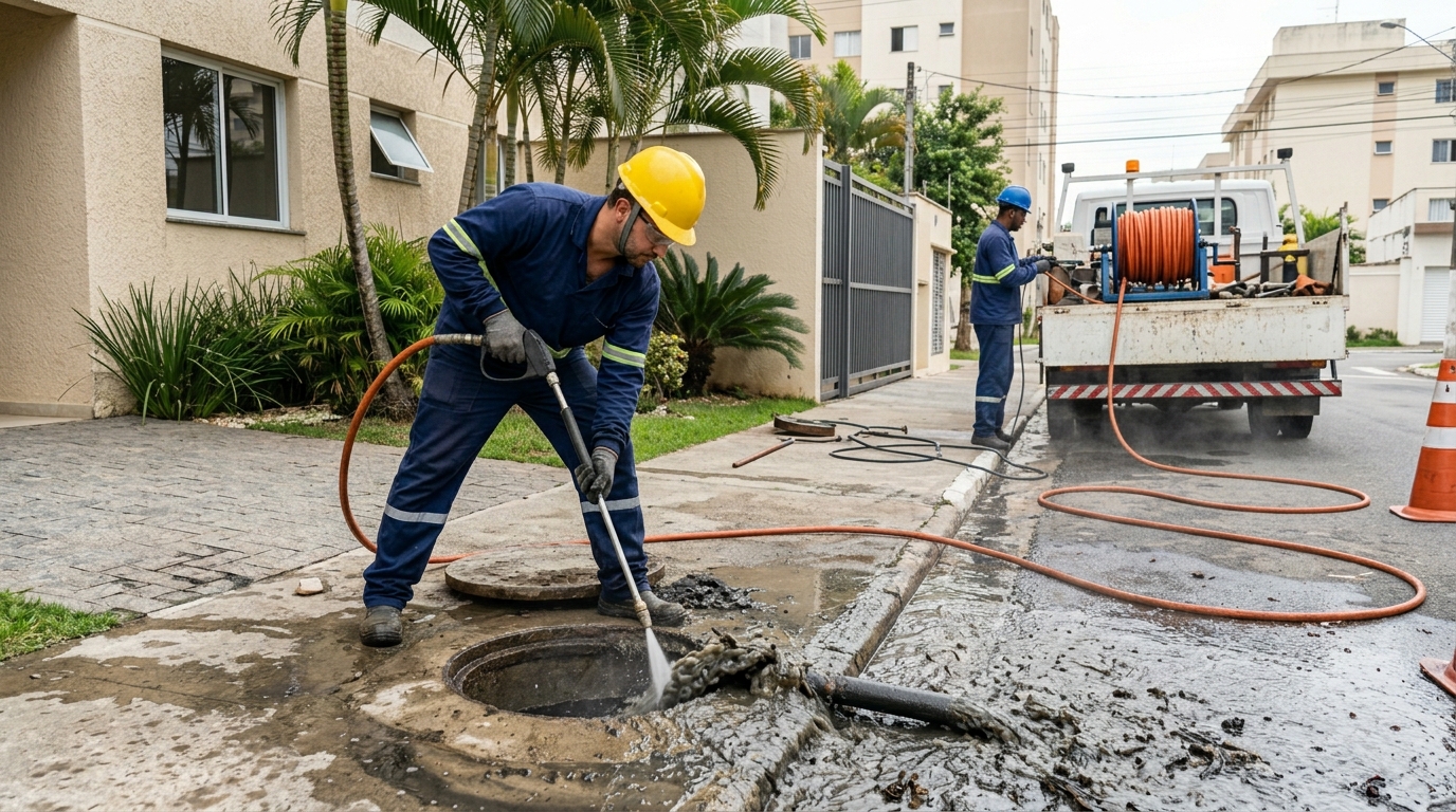 Hidrojateamento com jato de alta pressão em Ipatinga‑MG