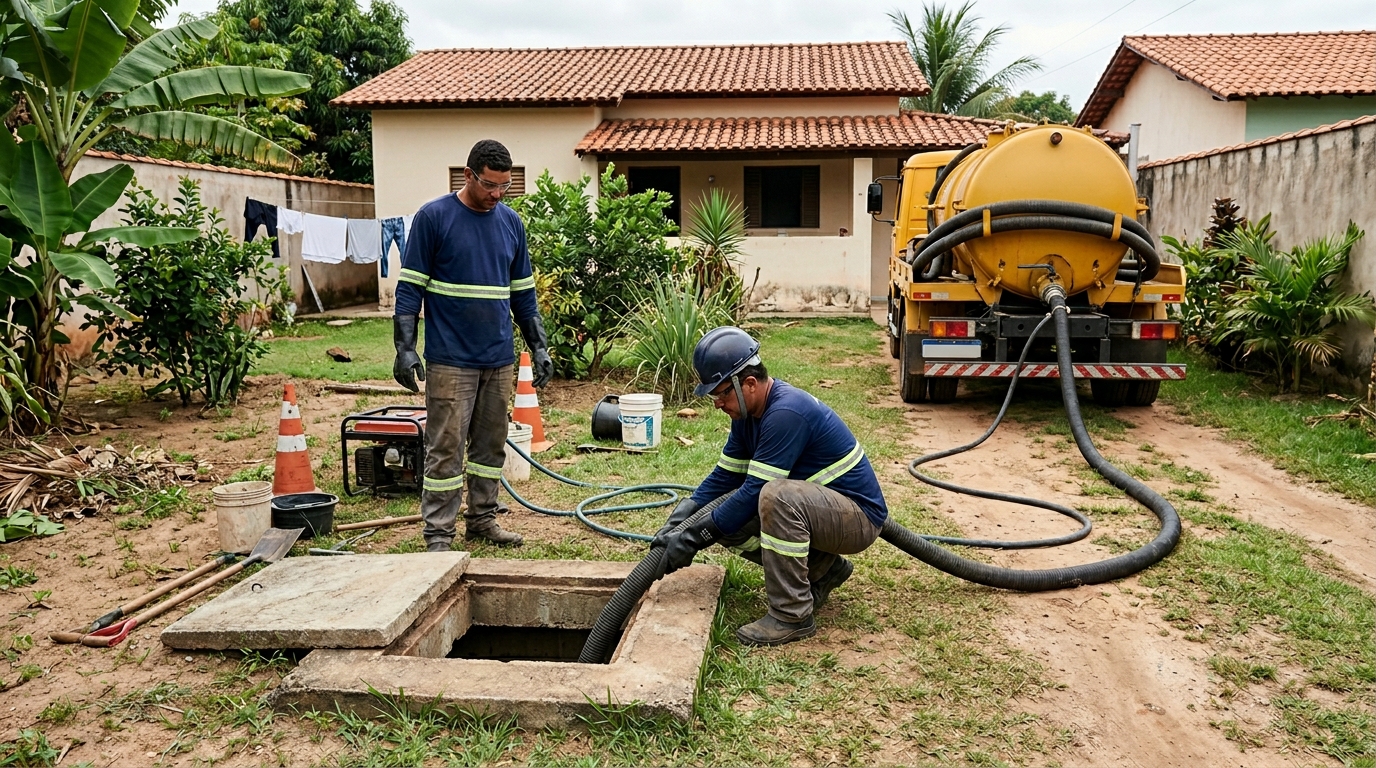 Limpeza de fossa séptica em Santa Maria‑RS