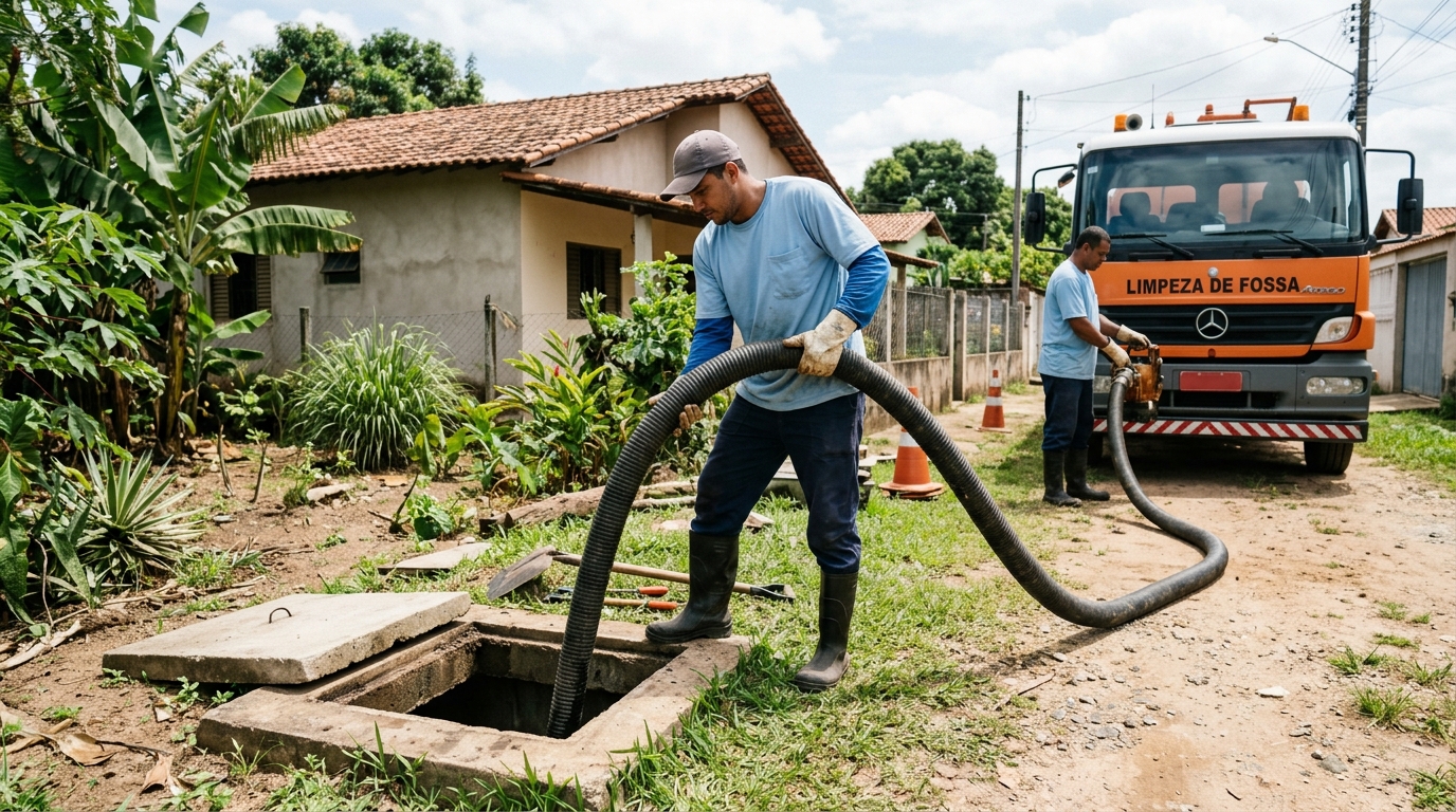Limpeza de fossa séptica residencial em Maceió‑AL